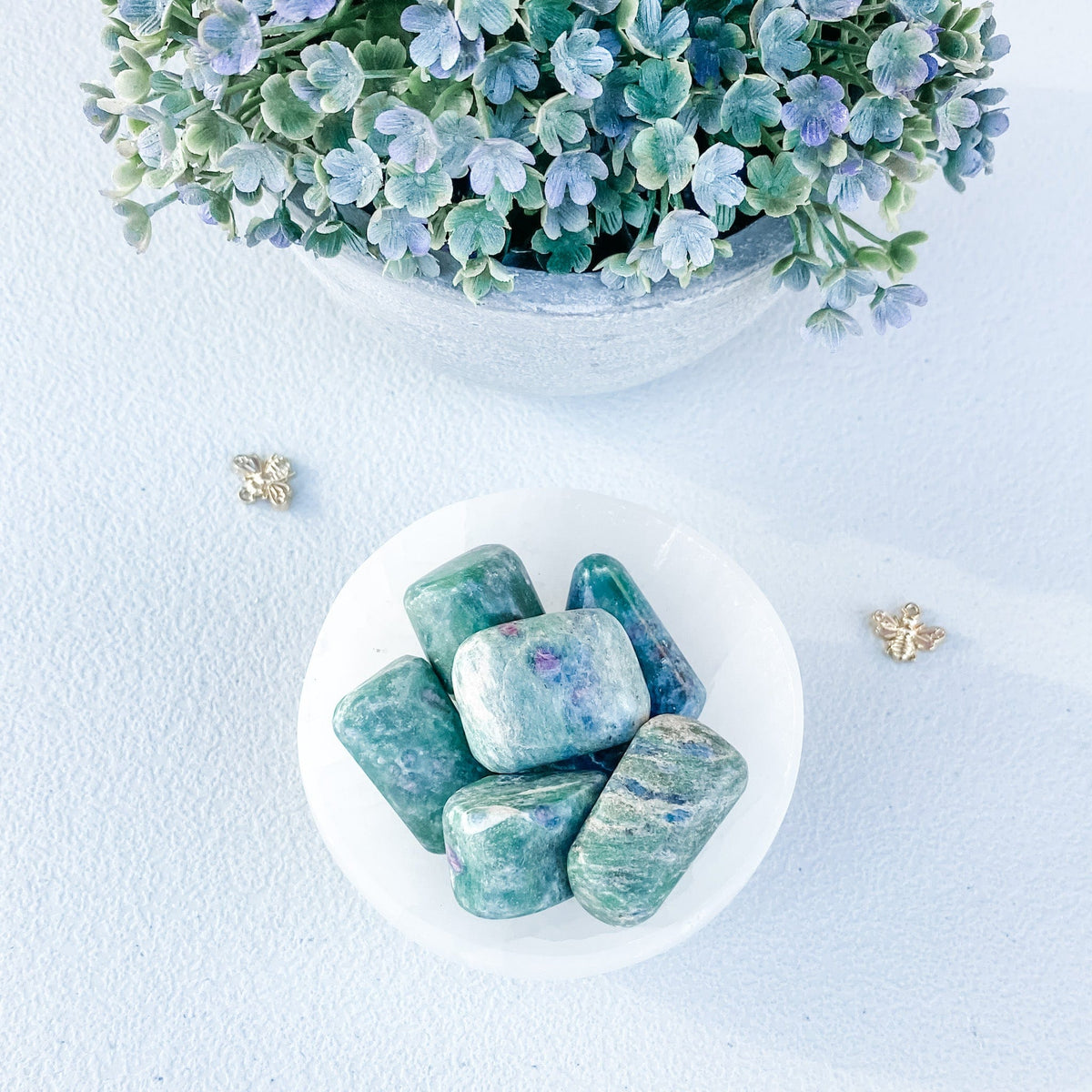 S1741 Ruby Fuchsite crystal tumble tumbled stone 3cm australia. buy ruby fuchsite crystal australia. gemrox sydney 1