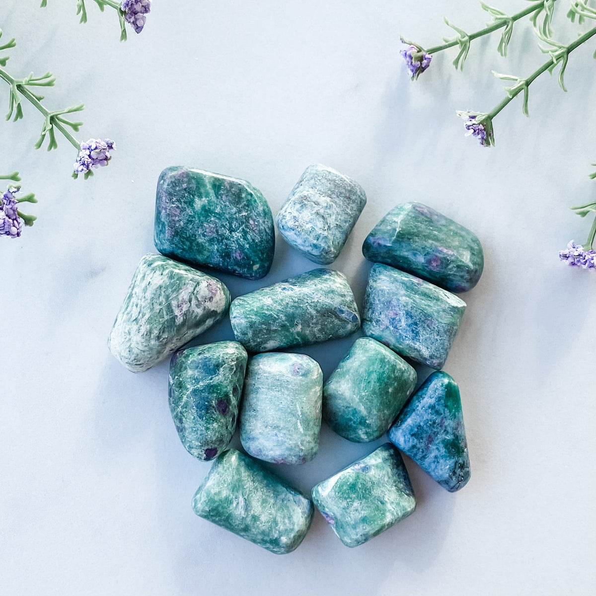 S1741 Ruby Fuchsite crystal tumble tumbled stone 3cm australia. buy ruby fuchsite crystal australia. gemrox sydney 1