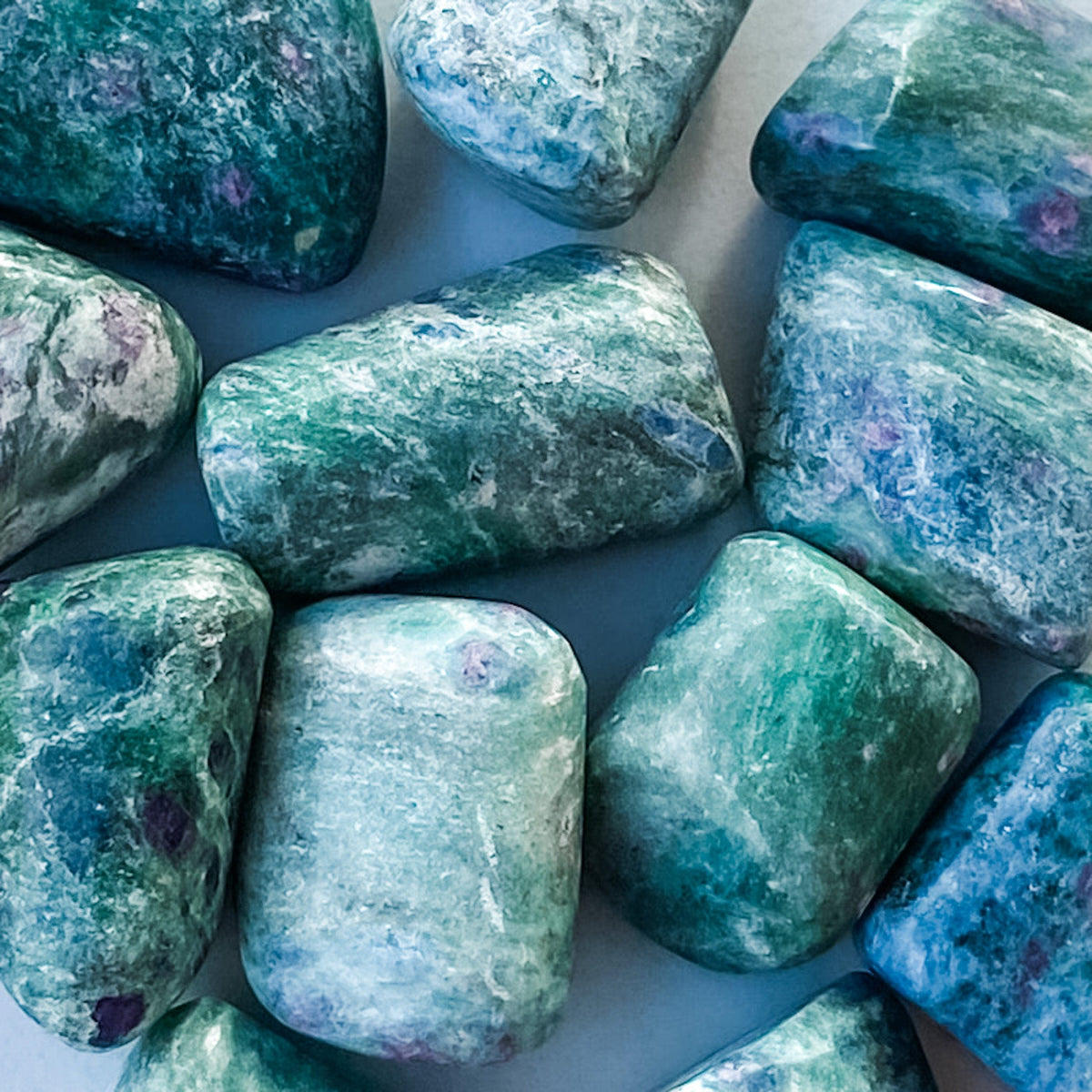 S1741 Ruby Fuchsite crystal tumble tumbled stone 3cm australia. buy ruby fuchsite crystal australia. gemrox sydney 1