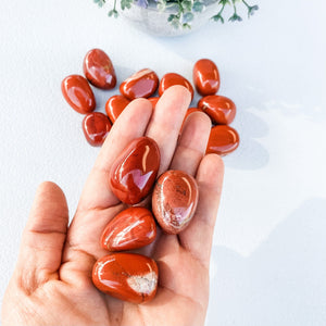 S1742 Red Jasper crystal root chakra tumbled tumble stone 3cm australia. red jasper crystal tumbles sydney. gemrox sydney 1