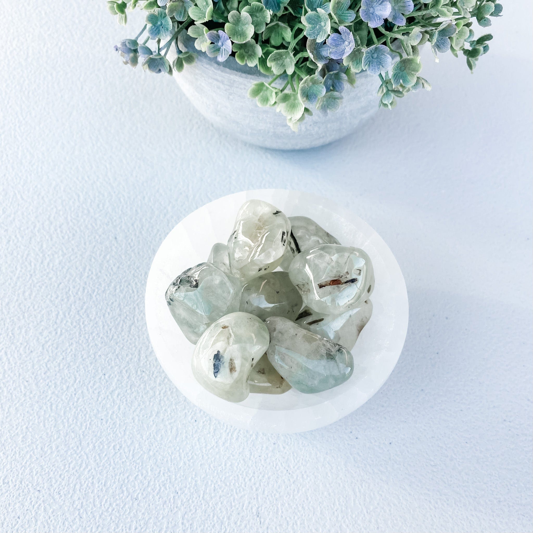 Prehnite With Epidote Inclusions Tumbled Stone 2.5cm GemRox