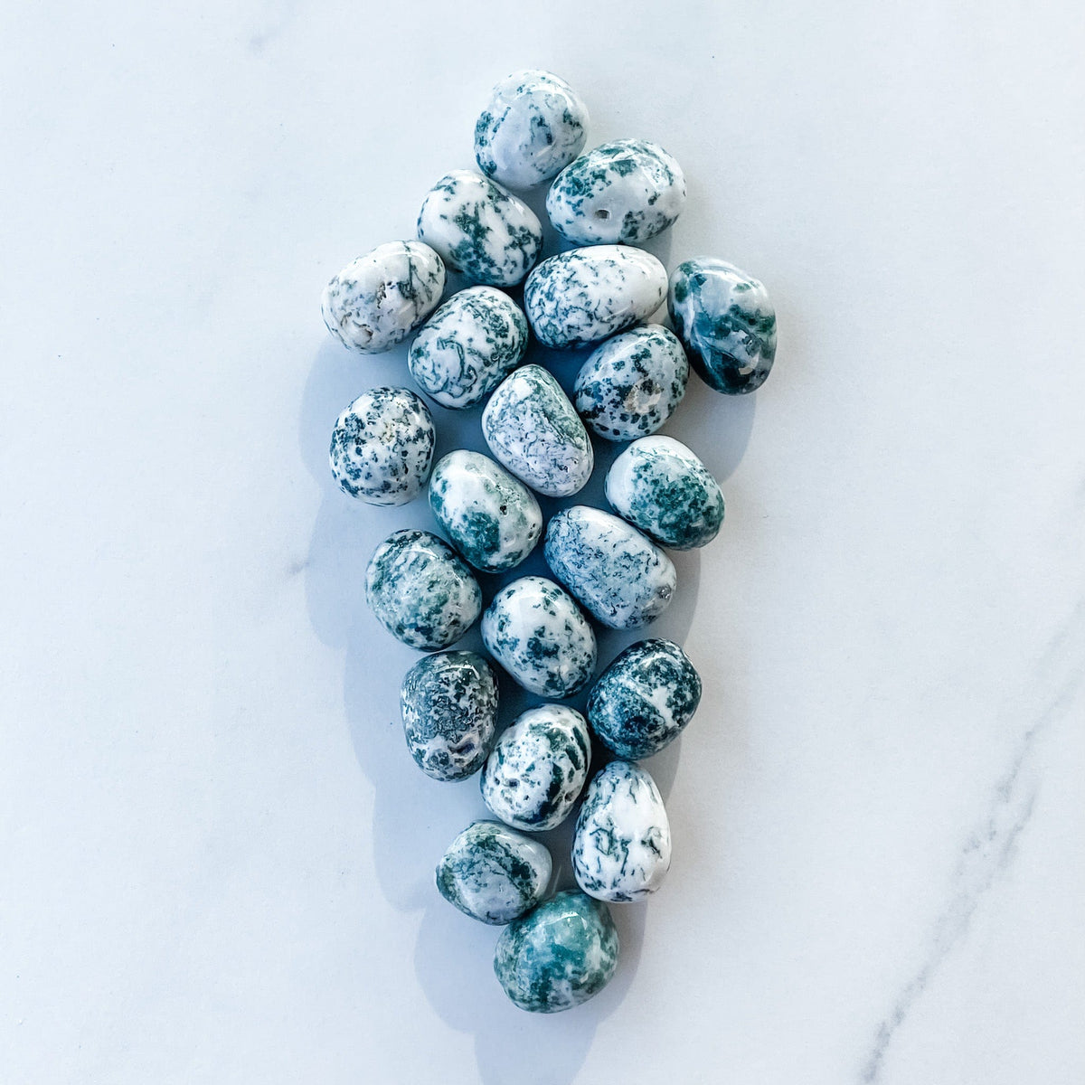 S1745 Tree Agate crystal tumble tumbled tumbles stone 3cm australia. Buy tree agate crystal stones sydney australia. gemrox sydney 1