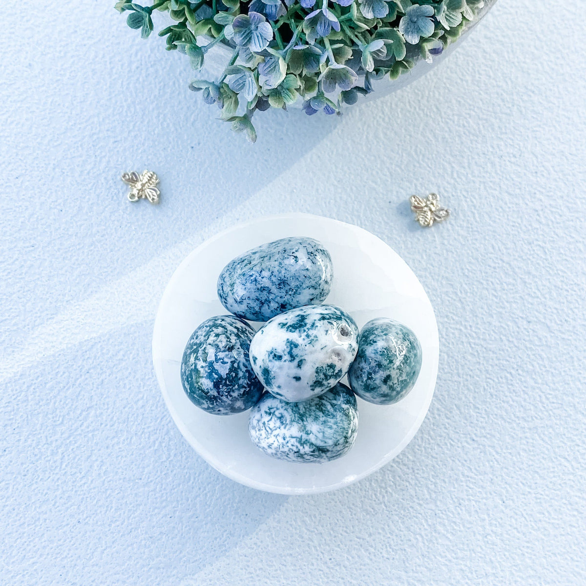 S1745 Tree Agate crystal tumble tumbled tumbles stone 3cm australia. Buy tree agate crystal stones sydney australia. gemrox sydney 1