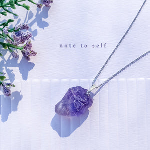 S1774 Natural amethyst raw stone crystal pendant silver necklace australia. buy raw amethyst crystal jewellery australia. gemrox sydney 1