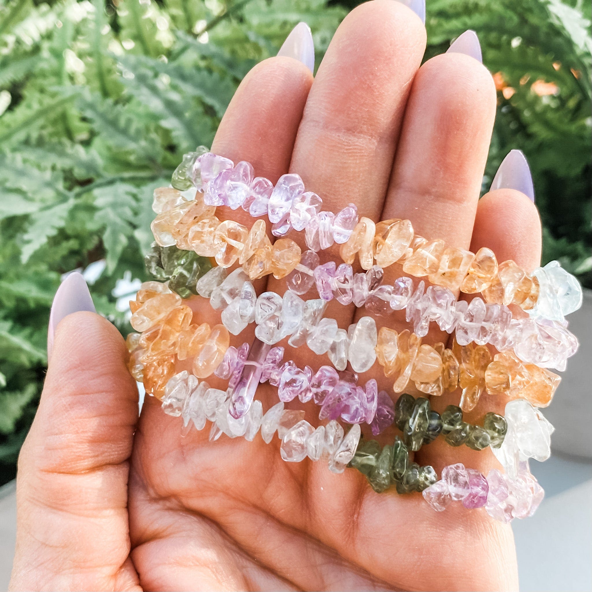 Mixed clearance stone necklace