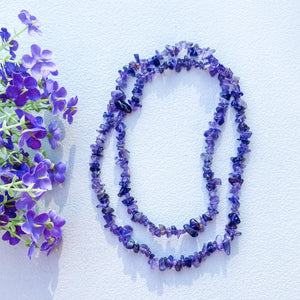 S1782 amethyst crystal chip strand necklace 40cm australia. buy amethyst necklace australia. gemrox sydney 1