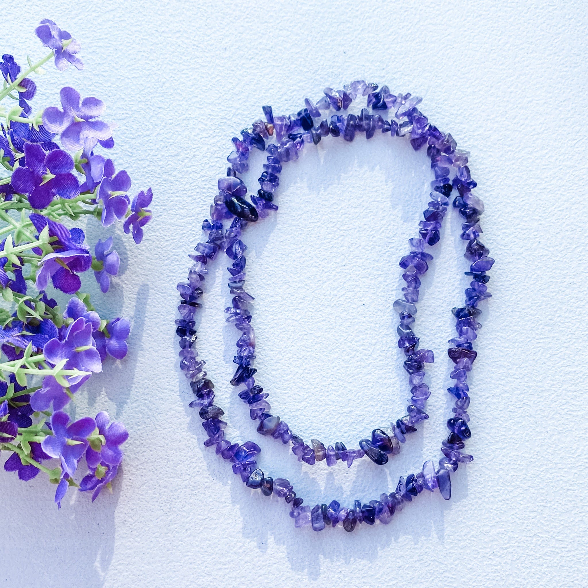 Crystal chip necklace on sale