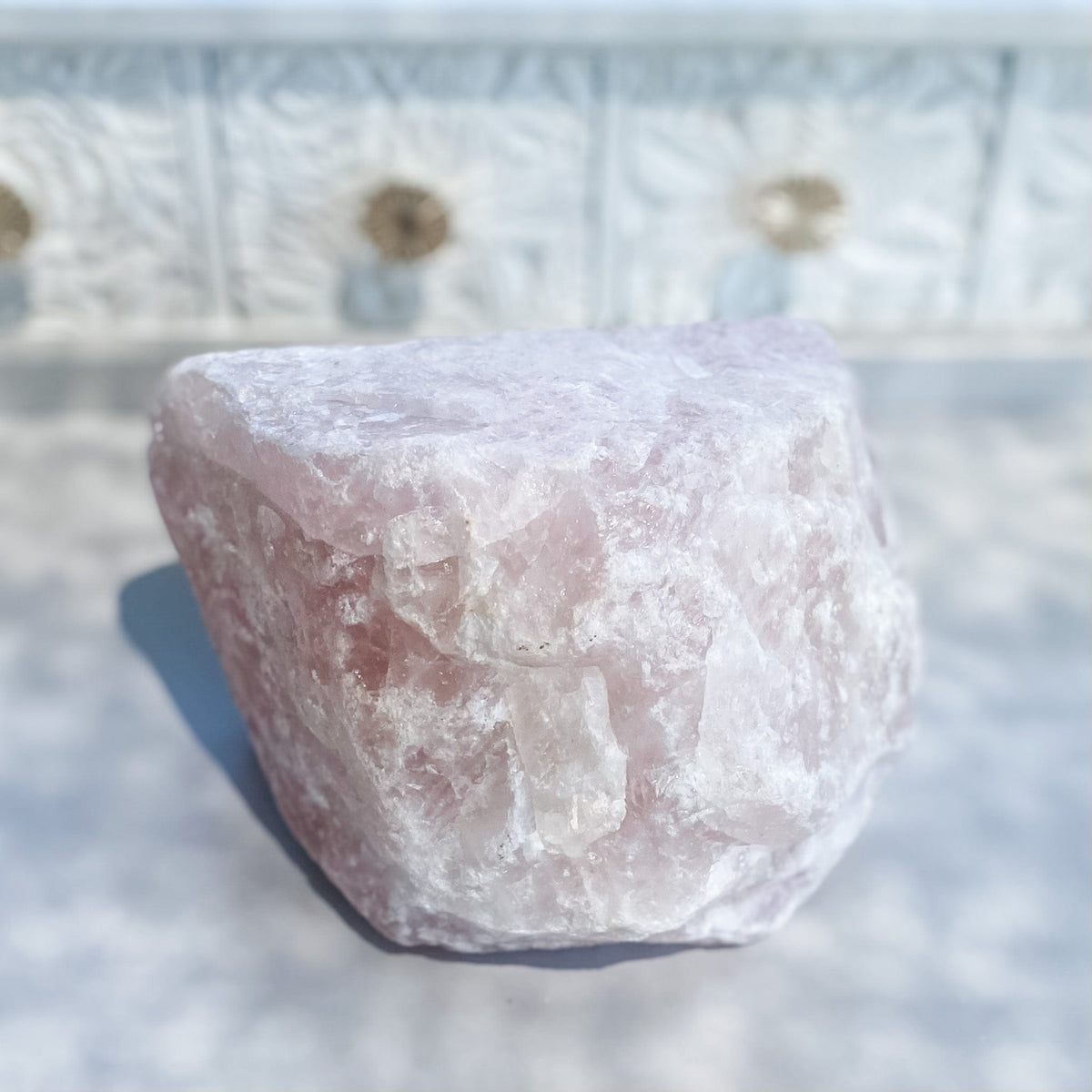 S1793 Rose Quartz raw crystal rough stone 4.9 kilos 16cm extra large stone australia. rose quartz stone for home or office australia. gemrox sydney 1