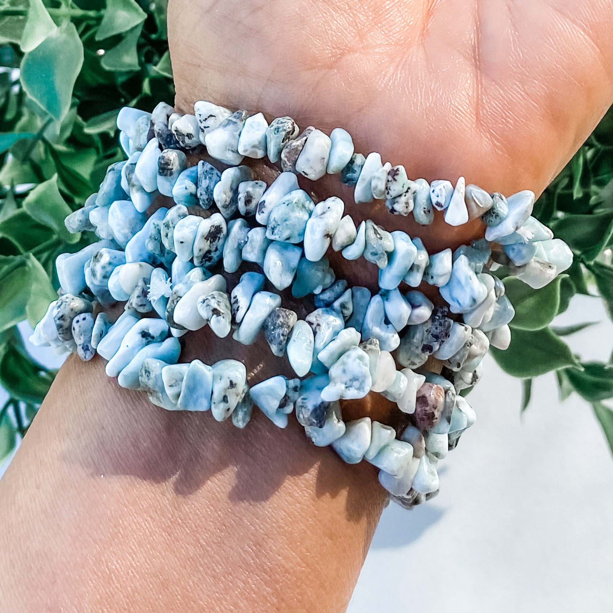 s1637 larimar crystal chip stretch stone healing bracelet australia. larimar crystal bracelet australia. gemrox sydney 1