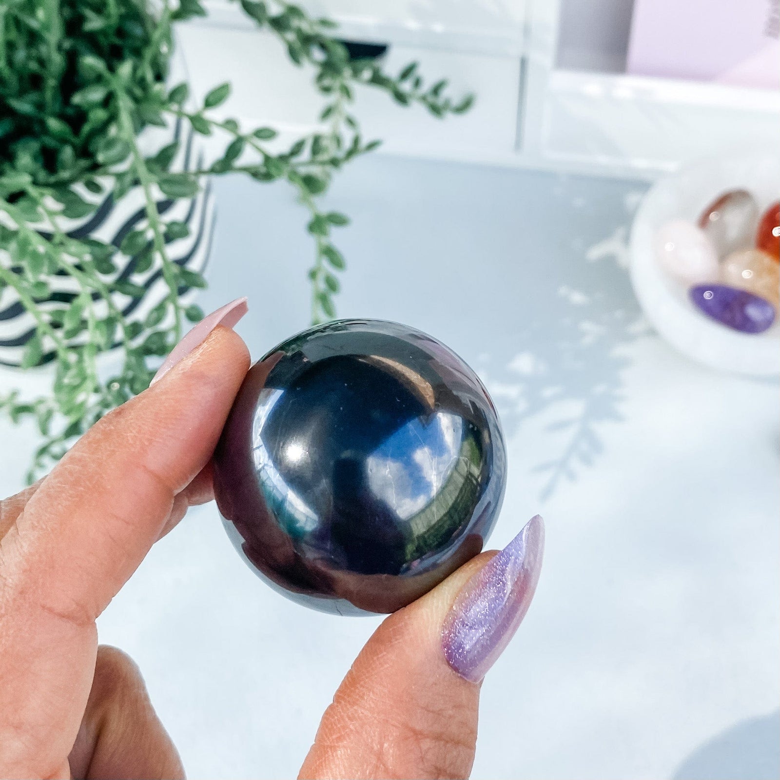 shungite crystal stone sphere emf protection 4cm australia. shungite emf protection stone australia. gemrox sydney 1