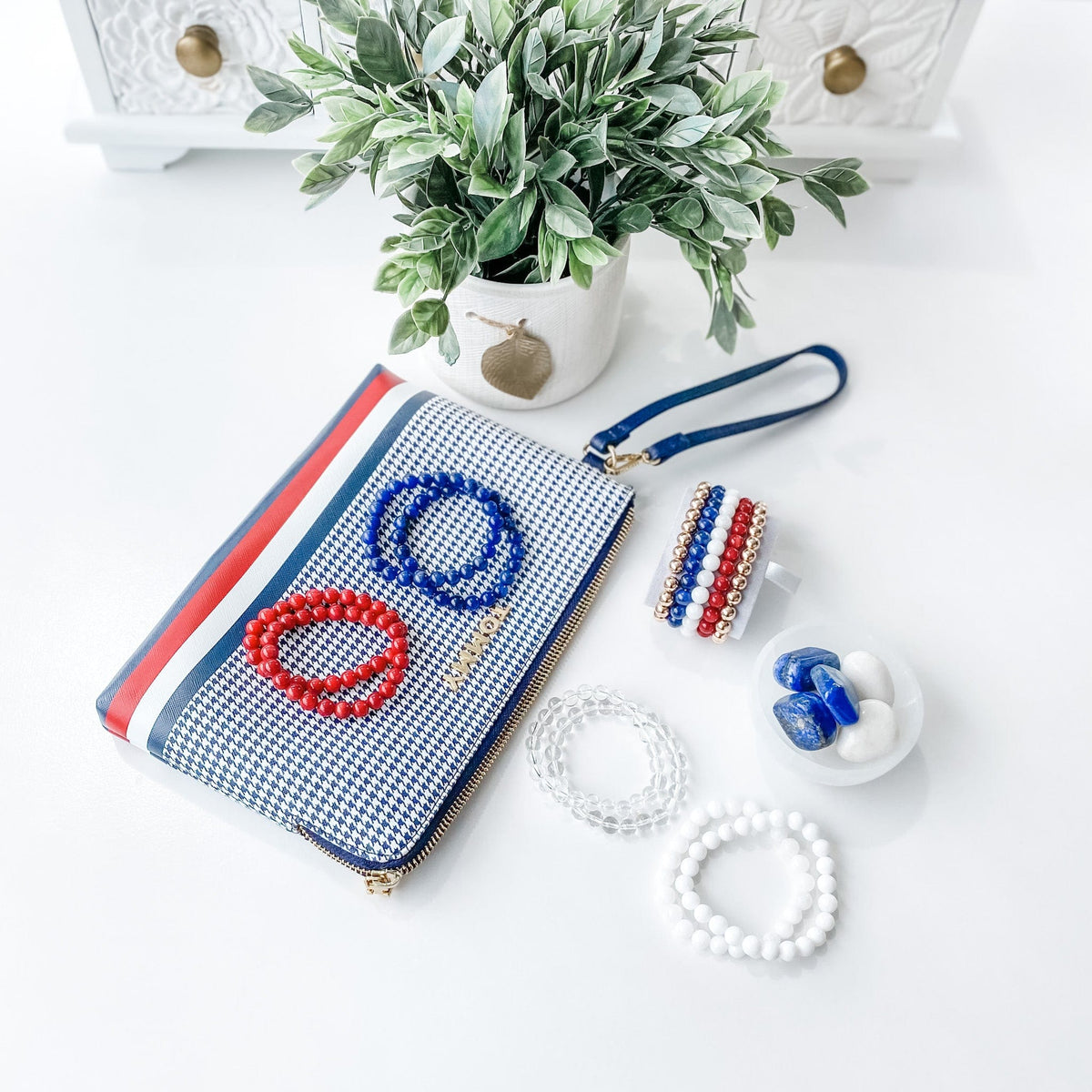 S1100 Red Coral Agate Beaded stone stretch healing bracelet gemrox sydney crystals australia bracelet stack 1