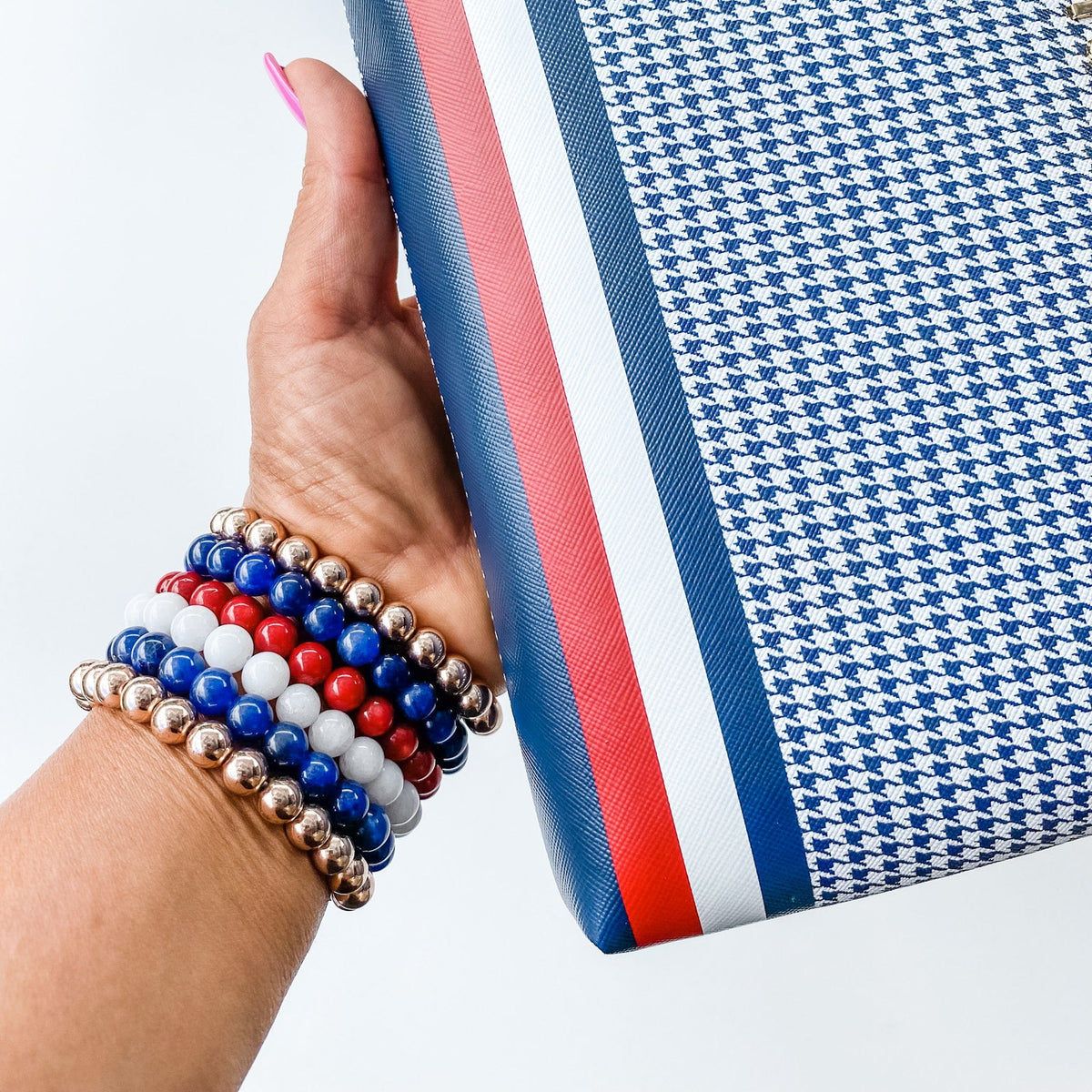 S1100 Red Coral Agate Beaded stone stretch healing bracelet gemrox sydney crystals australia bracelet stack 1