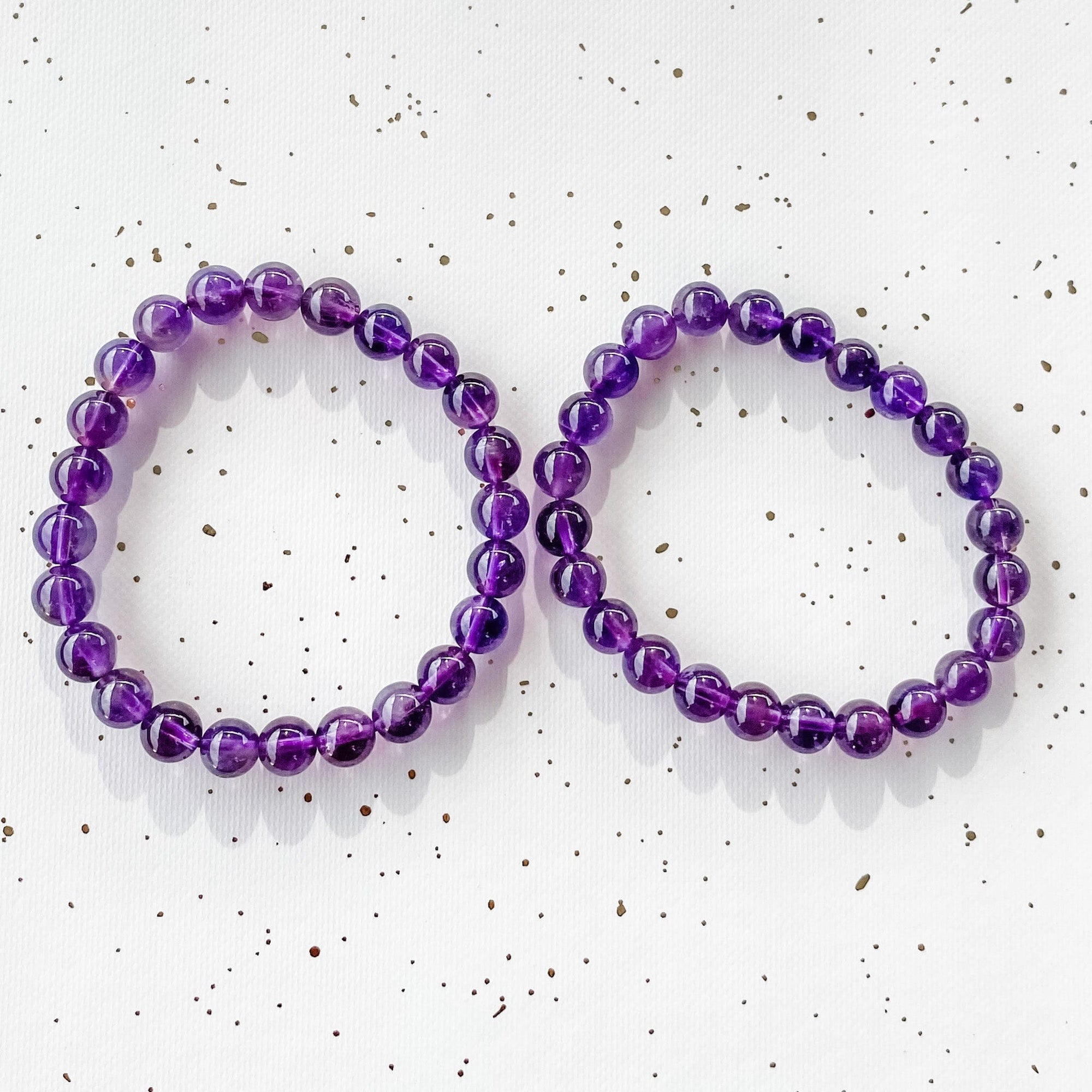 S1175 Amethyst crystal beaded stretch healing bracelet australia.Dark purple beaded natural amethyst bracelet australia 1