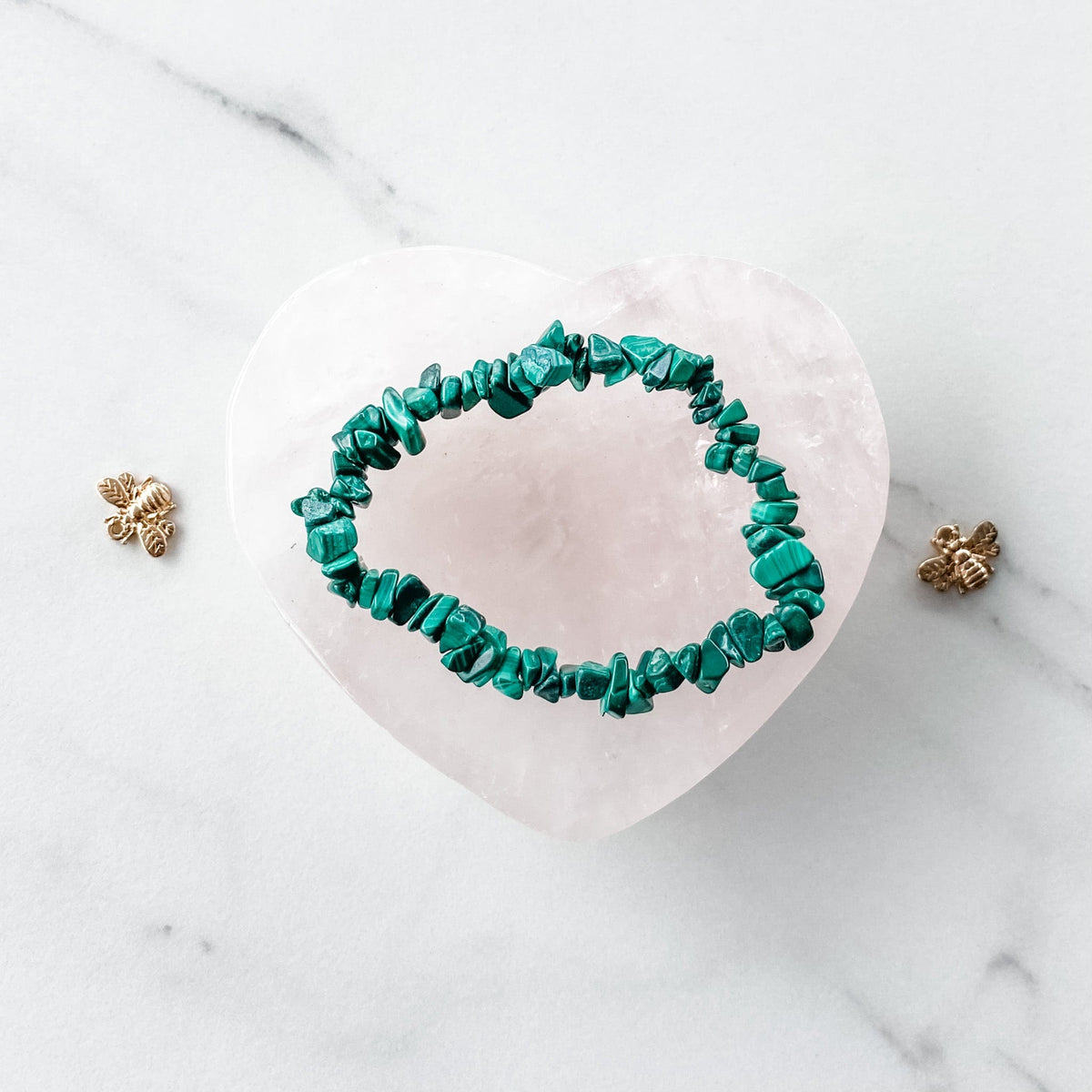 S1179 Malachite crystal chip stretch healing bracelet australia.Crystal chip bracelets australia.Gemrox sydney.Green crystal chip bracelet australia 1