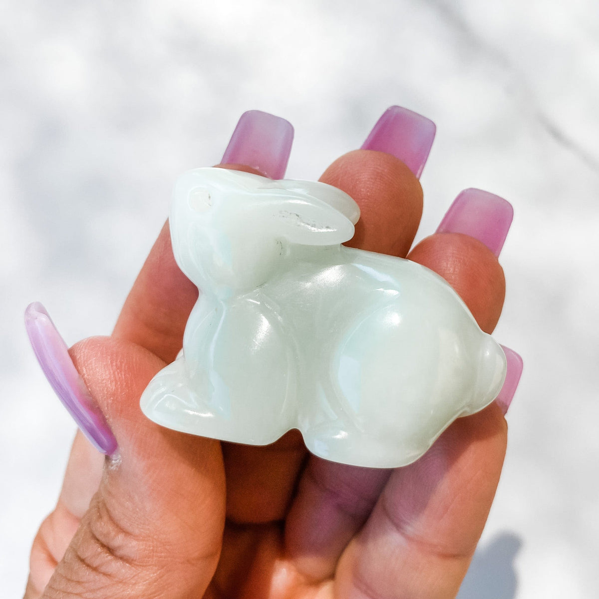 S1183 new green jade crystal easter rabbit carving stone australia.crystals australia.gemrox sydney 1