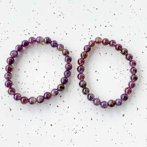 S1197 Amethyst crystal beaded stretch 8mm stone stretch bracelet australia.Crystal beaded bracelets australia.Purple beaded bracelet australia 1