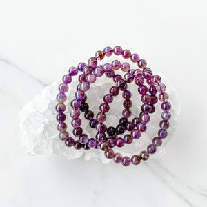 S1197 Amethyst crystal beaded stretch 8mm stone stretch bracelet australia.Crystal beaded bracelets australia.Purple beaded bracelet australia 1
