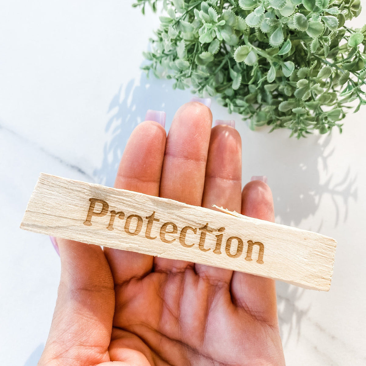 S1262 Palo Santo wood stick with burned wood engraved words australia gemrox sydney 1