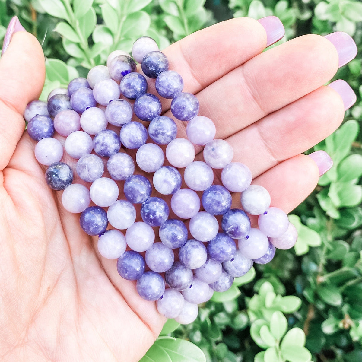 S1370 Lepidolite crystal stone stretch beaded bracelet 8mm australia. pink purple lepidolite crystal bracelet.gemrox sydney 1