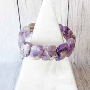 Amethyst Chevron stretch elastic bracelet