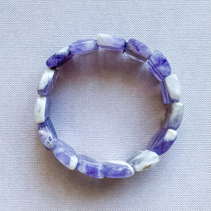 Amethyst Chevron stretch elastic bracelet