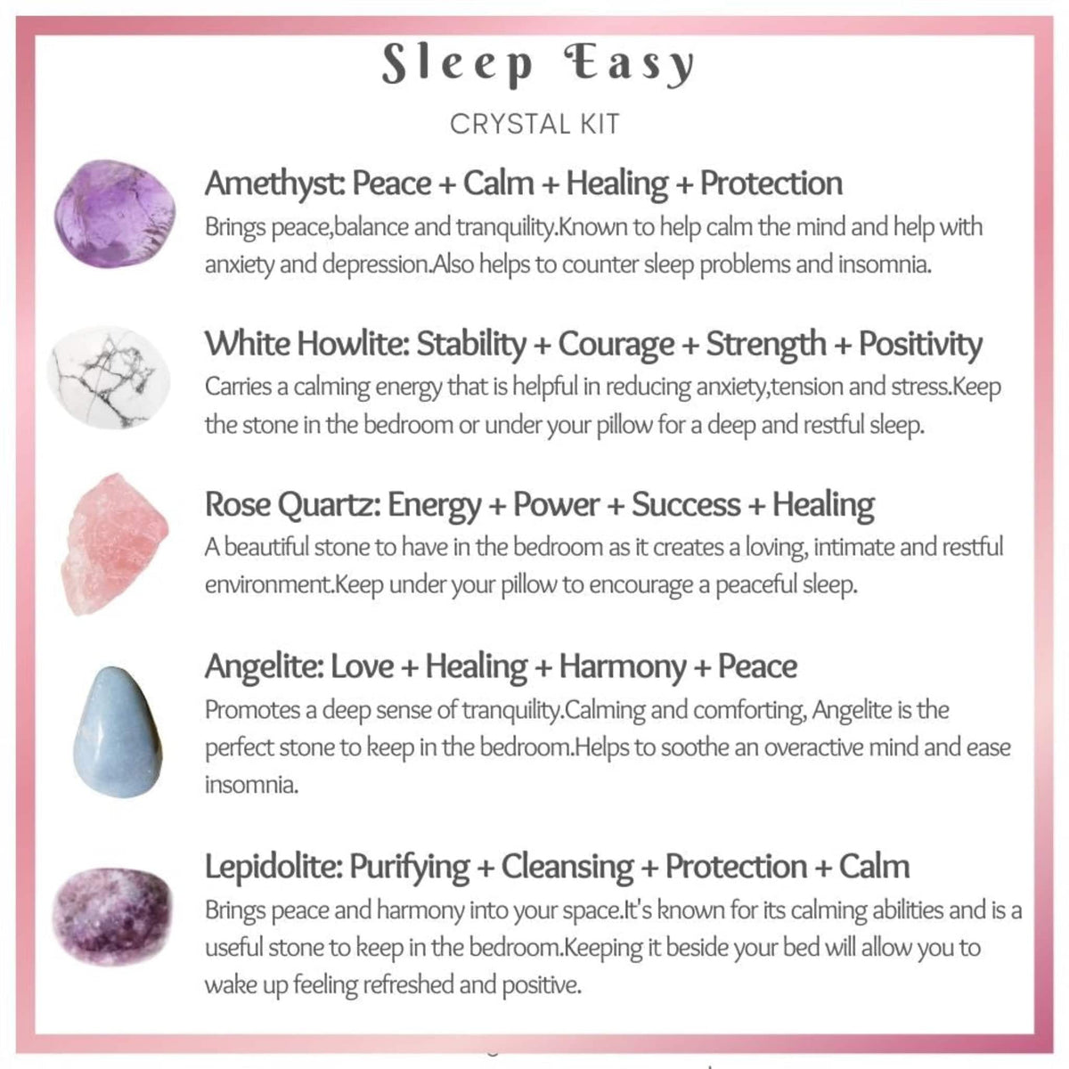 Crystals for sleep.Sleep crystal kit australia.Crystals for insomnia australia.crystal kits australia.gemrox sydney