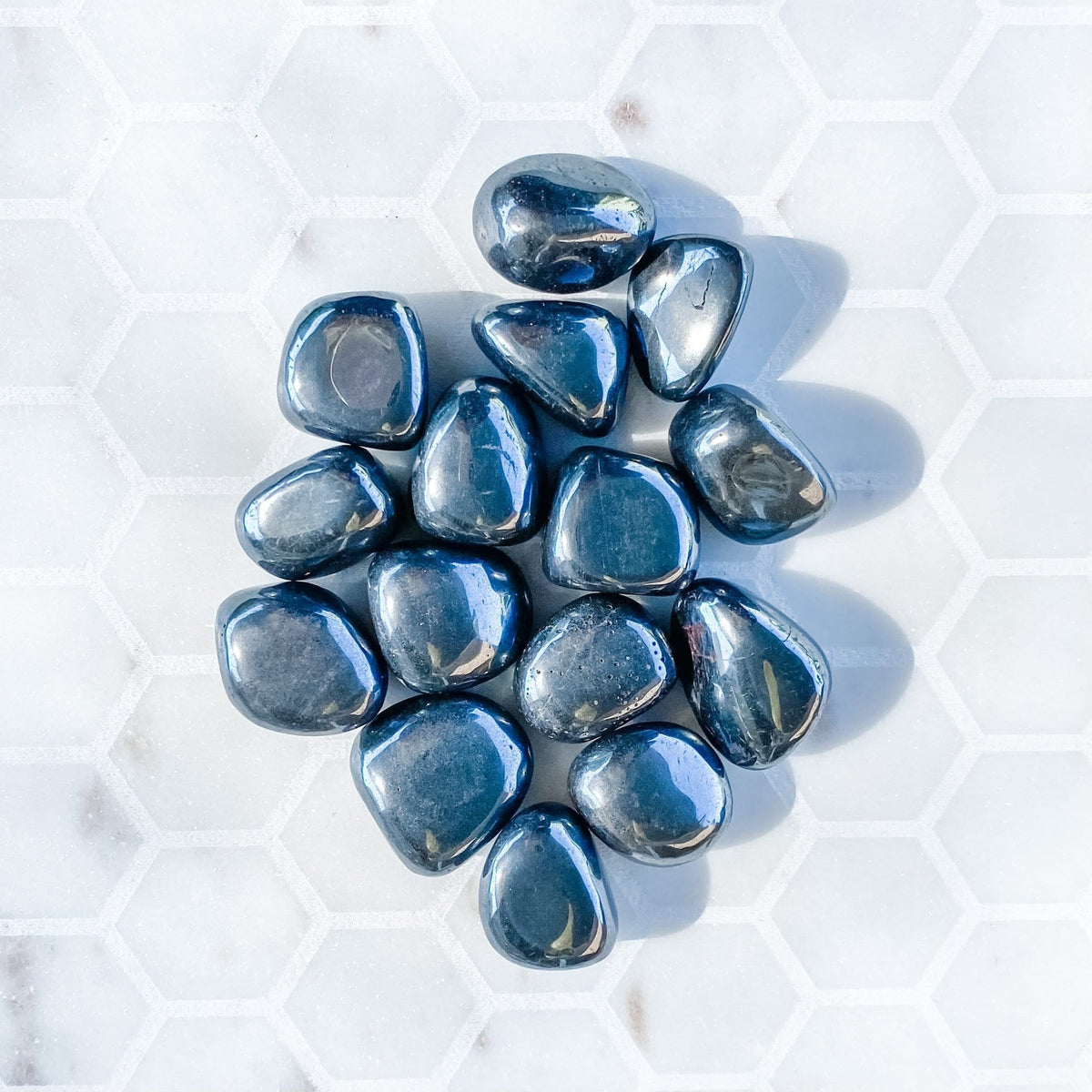 Hematite crystal tumbled stone australia