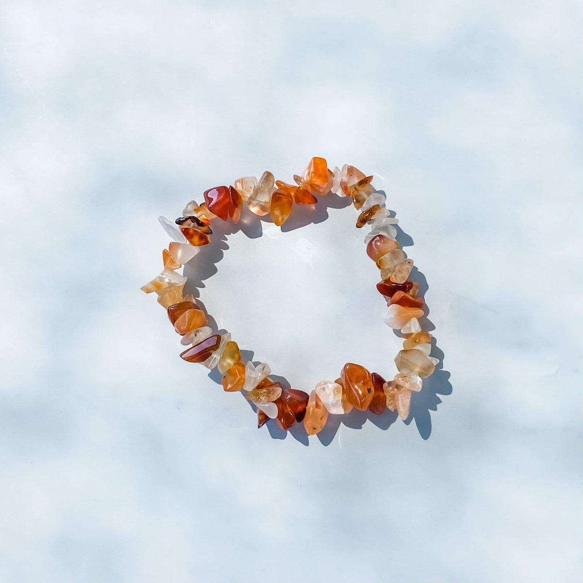 carnelian crystal chip healing stretch bracelet australia