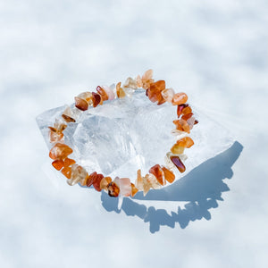 carnelian crystal chip healing chakra stone bracelet australia