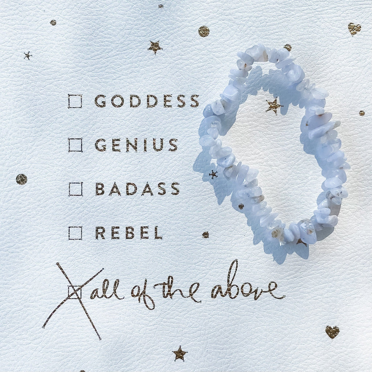 Blue lace agate crystal chip stretch healing bracelet australia