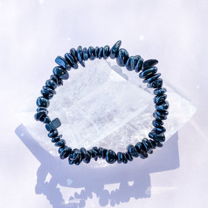 black tourmaline crystal chip natural healing bracelet australia