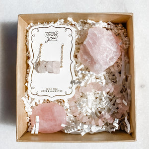 rose quartz crystal stone gift box collection gemrox australia