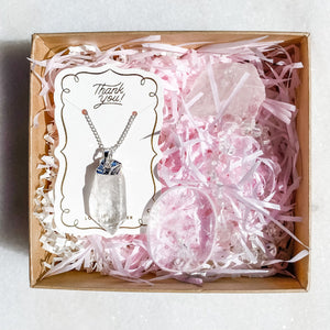 clear quartz crystal stone lovers gift box pack gemrox australia