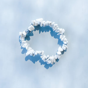white howlite crystal chip stone stretch bracelet australia