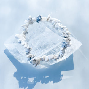 white howlite crystal chip stone stretch bracelet australia