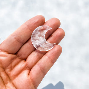 mini moon crescent shaped crystal stone carvings rose gemrox australia