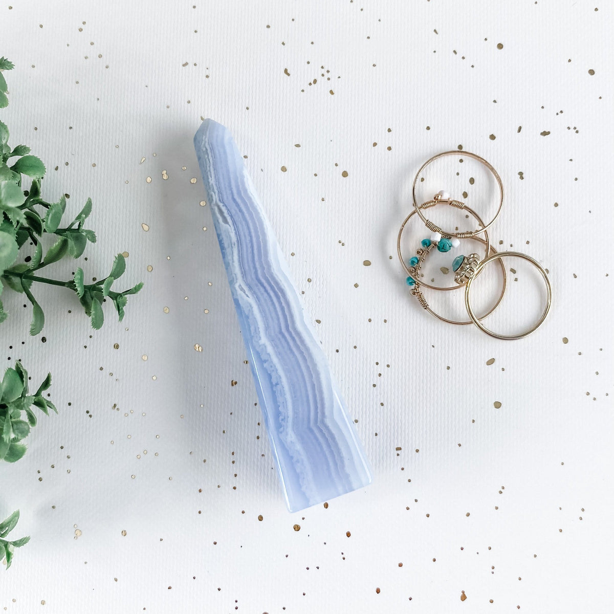 blue lace agate obelisk tower generator point ring holder ring stand gemrox australia