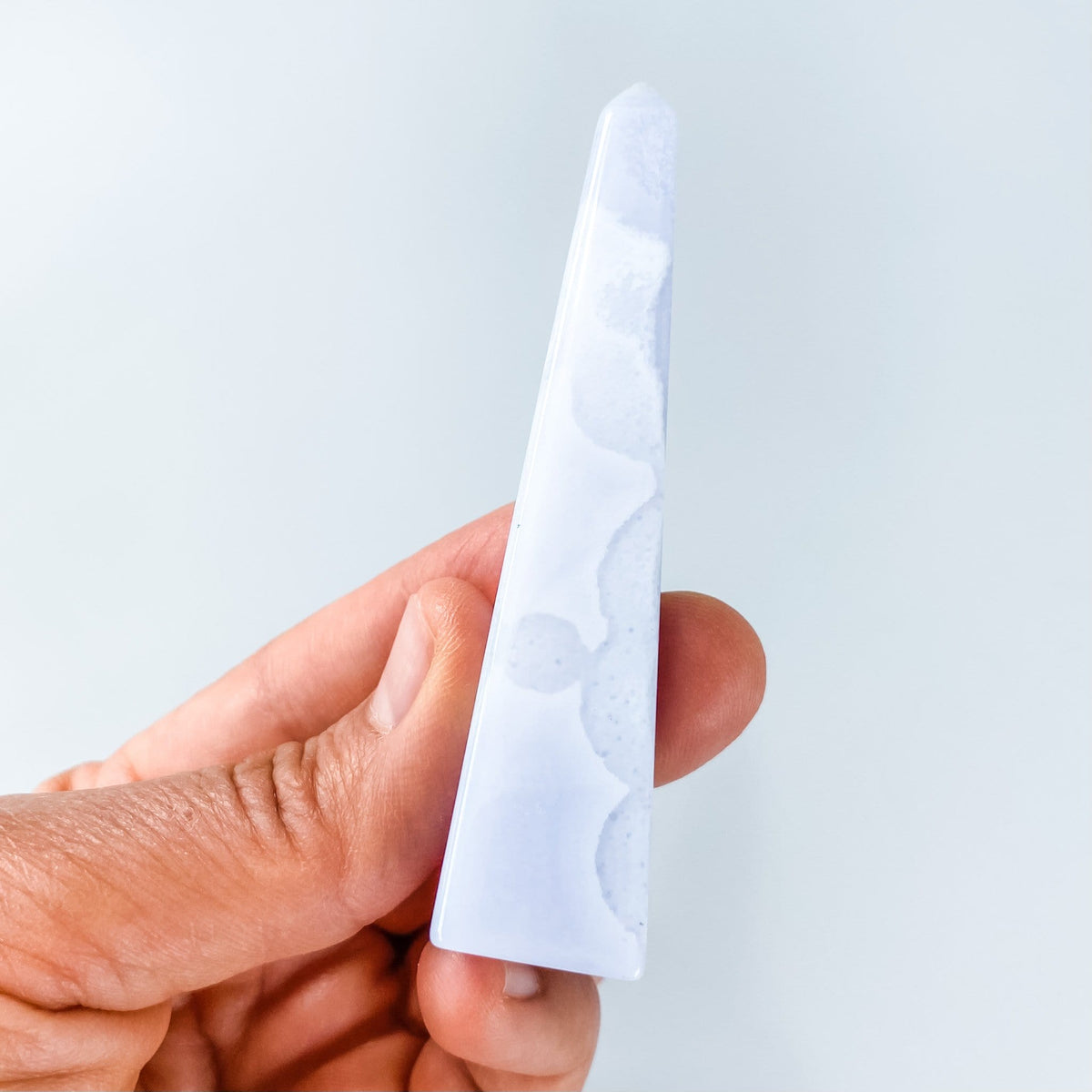 blue lace agate obelisk tower generator point ring holder ring stand gemrox australia