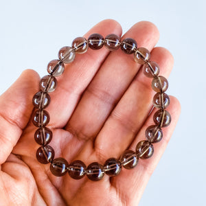 smoky quartz crystal beaded stone stretch 8mm bracelet healing bracelet australia gemrox