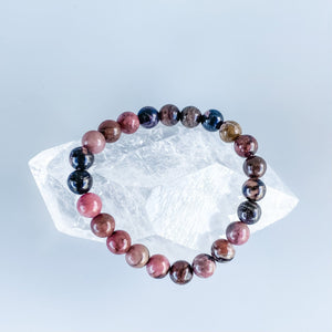 rhodonite crystal stone 8mm healing bracelet australia gemrox