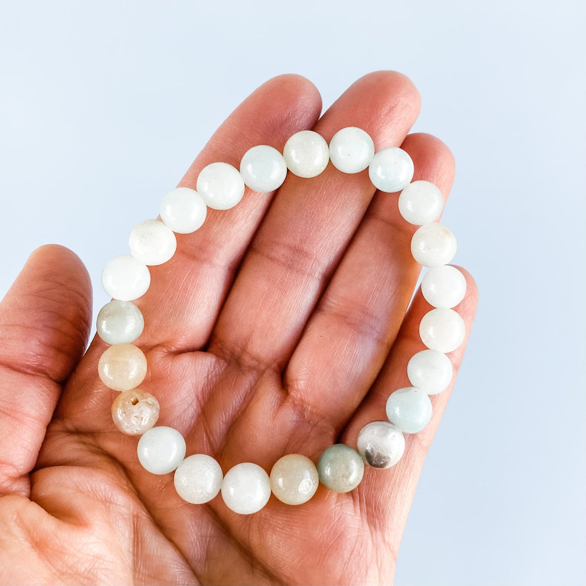 amazonite crystal stone stretch elastic bracelet gemrox australia