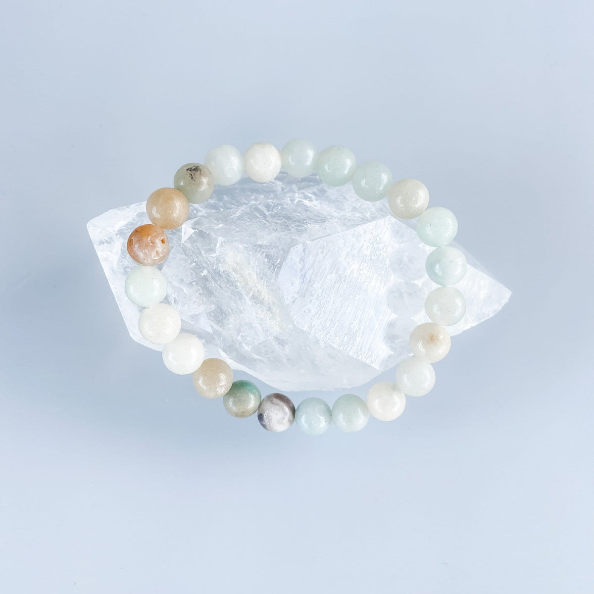 amazonite crystal stone stretch elastic bracelet gemrox australia