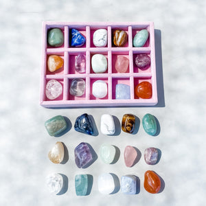 Tumbled stone collection set crystal kit of stones and crystals australia gemrox sydney