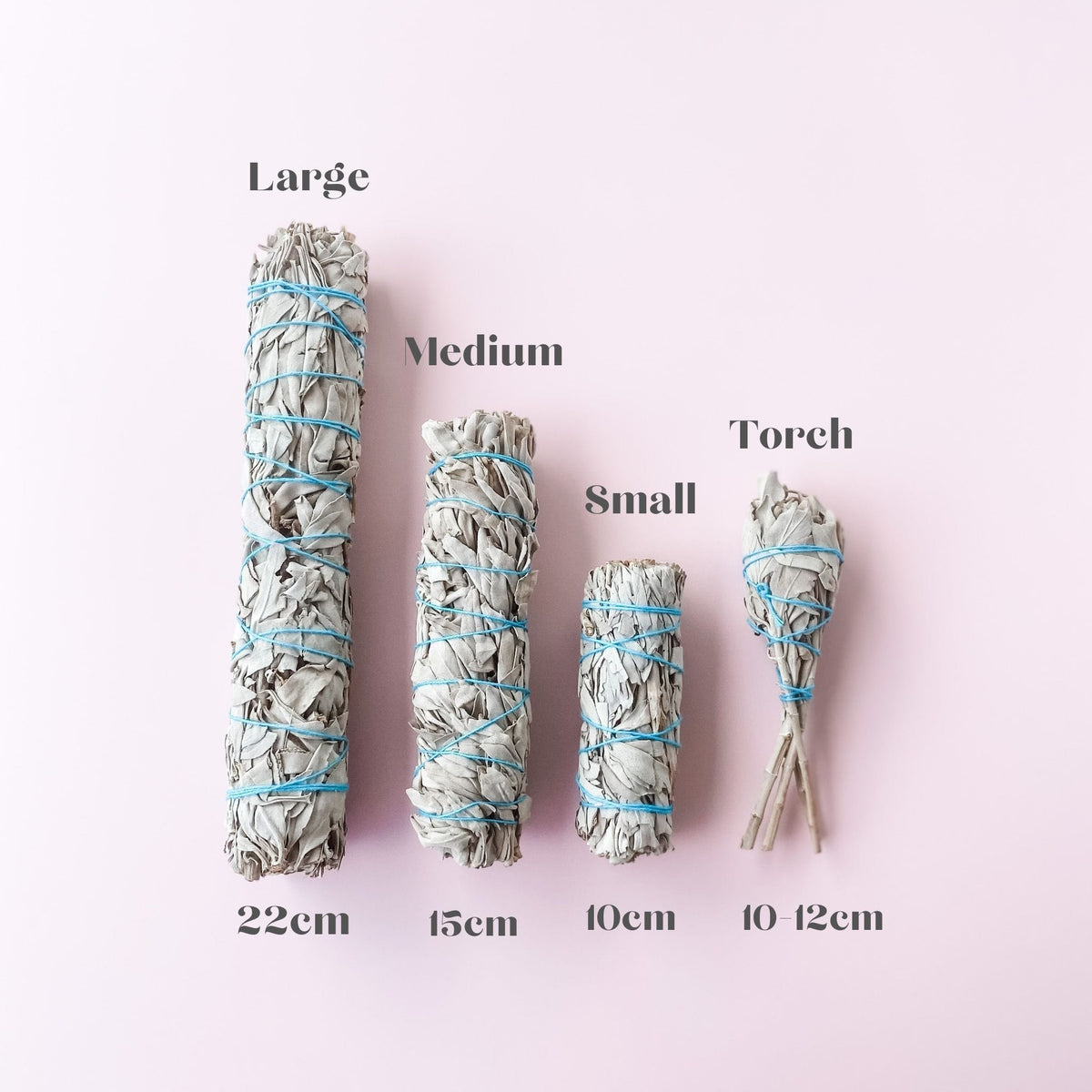 californian white sage smudge stick small medium large mini torch gemrox australia