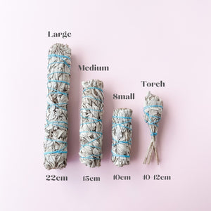 S866 Californian White Sage Smudge Stick Small medium Large gemrox Australia 14