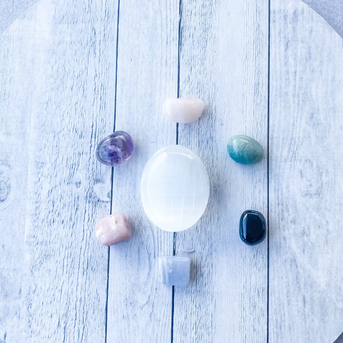 selenite crystal palmstone meditation stone gemrox australia