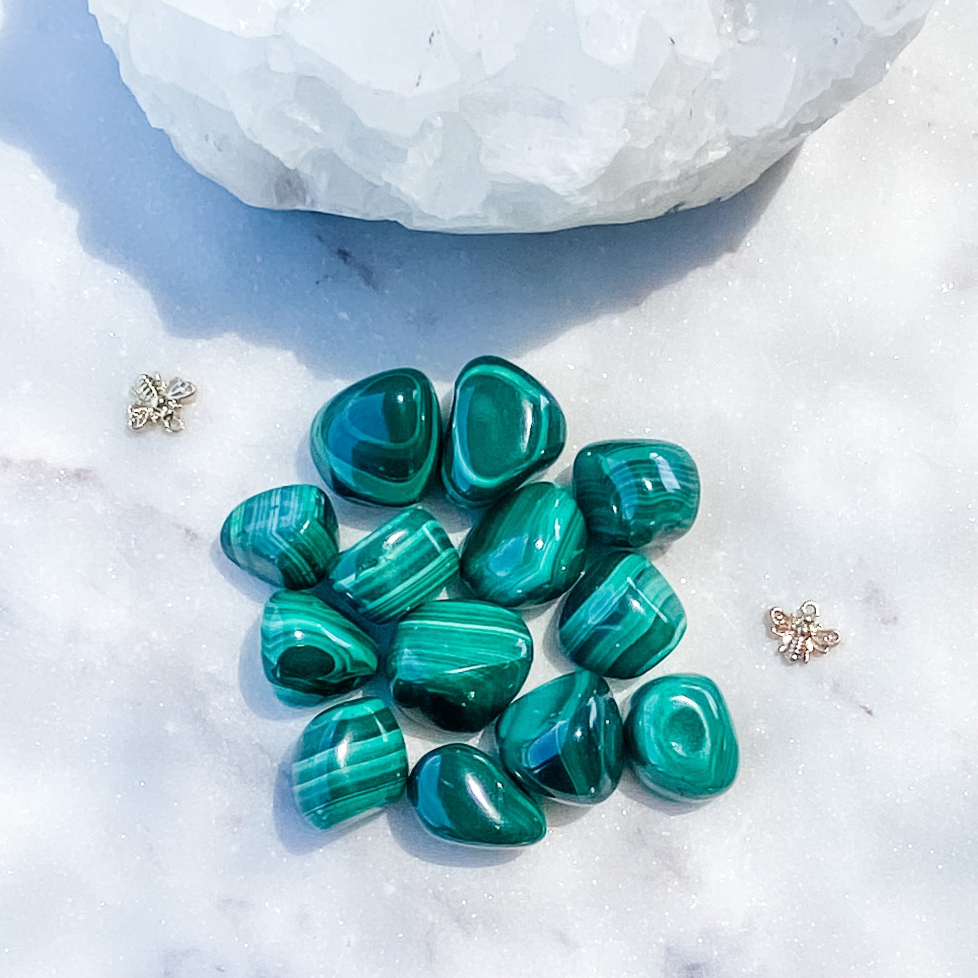 S890 Malachite Crystal Tumbled stone australia. buy malachite crystals australia gemrox sydney 1