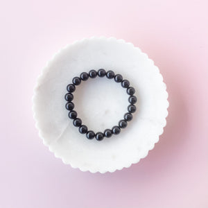 black obsidian beaded natural stone bracelet australia