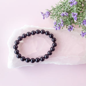 black obsidian beaded natural stone bracelet australia