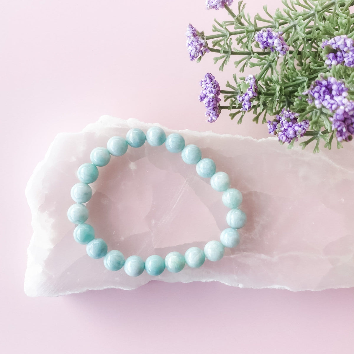 S897 Amazonite crystal stone beaded stretch elastic bracelet gemrox australia 3